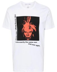 Comme des Garçons - Grafikdruck baumwoll-t-shirt in weiß - Lyst