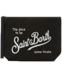 MC2 Saint Barth - Tassen ,Zwart ,Linnen Aline Linen Clutch - Lyst