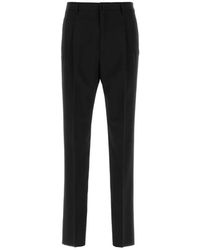 Lanvin - Broeken ,Zwart ,Wol Elegante Zwarte Wollen Broek - Lyst