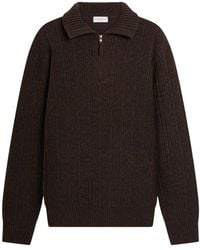 Ballantyne - Hoodies & Sweatvesten ,Bruin ,Wol Trui Met Halve Rits - Lyst