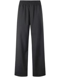 Roberto Cavalli - Broeken ,Zwart ,Wol Elastische Taille Losse Wollen Broek - Lyst
