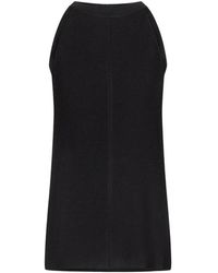 Loulou de Saison - Tops ,Zwart ,Leer Ohana Mouwloze Top - Lyst