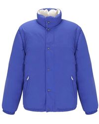 Gucci - Jassen ,Blauw ,Donzen Jas Met Geborduurd Logo - Lyst