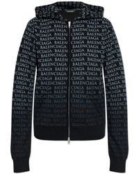 Balenciaga - Cardigan Met Capuchon - Lyst