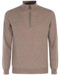 Kangra - Truien & Vesten ,Bruin ,Stijlvolle Gebreide Trui Voor Mannen - Lyst