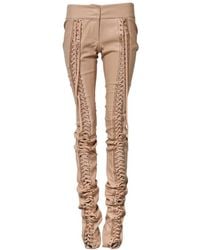 Dolce & Gabbana - Laceup Leather Pants - Lyst