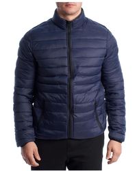 U.S. POLO ASSN. - Jassen ,Blauw ,Leer Omkeerbaar Gewatteerd Jack - Lyst