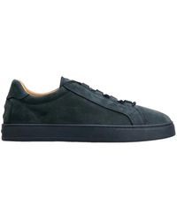 Tod's - Blaue wildleder-sneakers mit gummisohle - Lyst
