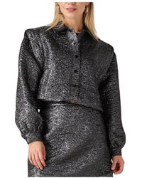Notre-v - Jassen ,Zwart ,Polyester Nv-Gratia Blouse - Lyst