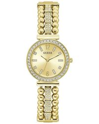 Guess - Quartz Dress Watch With Stainless Steel Strap - Lyst