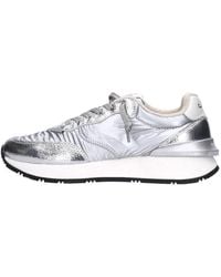 Voile Blanche - Sneakers Aus Leder Und Stoff - Lyst