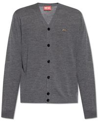 DIESEL - Truien & Vesten ,Grijs ,Wol Cardigan K-Volto - Lyst