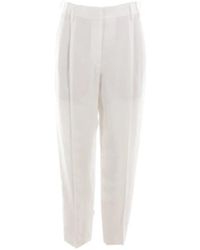 Brunello Cucinelli - Pantalones de lino natural con trabillas para cinturón y múltiples bolsillos - Lyst