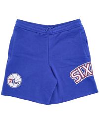 Mitchell & Ness - Korte Broeken ,Blauw ,Katoen Nba Game Day Shorts French Terry - Lyst