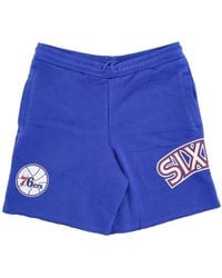 Mitchell & Ness - Korte Broeken ,Blauw ,Katoen Nba Game Day Shorts French Terry - Lyst
