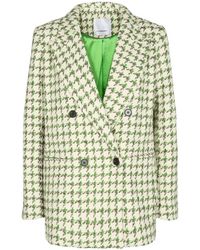 co'couture - Oversize boucle check blazer - Lyst