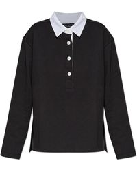 Kate Spade - Tops ,Zwart ,Katoen Polo Met Logo - Lyst