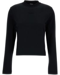 Jacquemus - Tops ,Zwart ,Katoen Gros Grain Long-Sleeve T-Shirt - Lyst