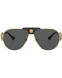 Versace - Gold lucido sonnenbrille - Lyst