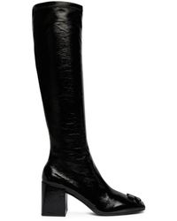 Courreges - Vinylstiefel mit eckiger spitze und breitem absatz - Lyst