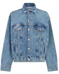 Moschino - Jassen ,Blauw ,Denim Oversized Denim Jacket - Lyst