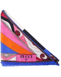 Emilio Pucci Sjaals - - Dames - Blauw