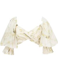 Zimmermann - Geplooide Top Met Ruches - Lyst