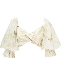 Zimmermann - Geplooide Top Met Ruches - Lyst