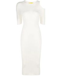 Aeron - Geripptes Cut-Out Midi Kleid - Lyst