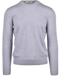 Ballantyne - Truien & Vesten ,Grijs ,Wol Wol Ronde Hals Pullover Trui - Lyst