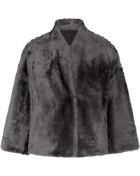 Windsor. - Jassen ,Grijs ,Donkergrijze Shearling Jas - Lyst