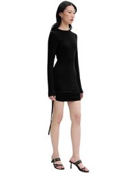 La Mania - Kleedjes ,Zwart ,Faith Mini Jurk - Lyst