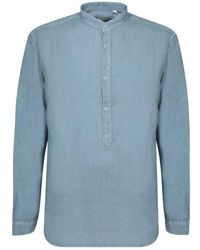 Costumein - Elegante Mandarin-Kragen Leinenhemd - Lyst