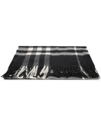 Burberry - Giant Check Cashmere Sjaal - Lyst