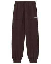 MSGM - Broeken ,Bruin ,Leer Trainingsbroeken - Lyst