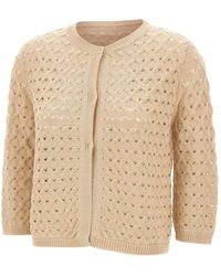 Kangra - Textured Cotton Cardigan - Lyst