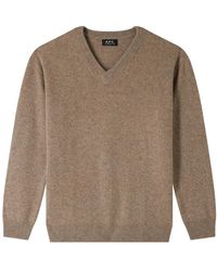 A.P.C. - V-Neck Knitwear - Lyst