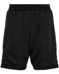 Represent - Korte Broeken ,Zwart ,Polyester Zwarte Geperforeerde Weef Shorts - Lyst