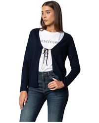 Kocca - Truien & Vesten ,Blauw ,Wol Onex M/L Cardigan - Lyst