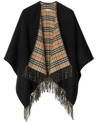 Burberry - Omkeerbare Geruite Patroon Wollen Vest - Lyst