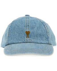 Ami Paris - Denim Baseball Cap - Lyst