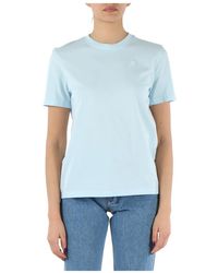 Calvin Klein - Camiseta de algodón con parche de logo frontal - Lyst