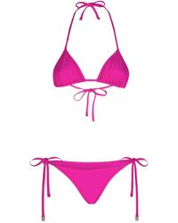 The Attico - Bikini triangulo en lycra - Lyst