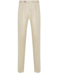 Incotex - Luxuriöse Leinen Wolle Seidenhose - Lyst