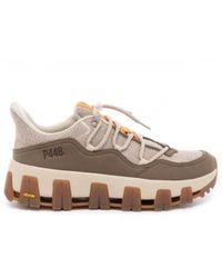 P448 - Beige mesh vibram sole trainers coffee - Lyst