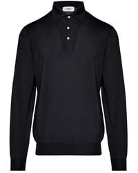 Lardini - Tops ,Blauw ,Wol Wollen Polo Shirt Gemaakt - Lyst