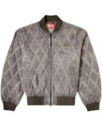 DIESEL - Jassen ,Grijs ,Katoen J-Type-Treat Jacket - Lyst