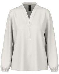 Marc Cain - Overhemden ,Blauw ,Polyester Soepelvallende Blouse - Lyst