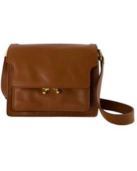 Marni - Hobo Mini Trunk Bag - - Leather - Brown - Lyst