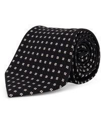 Tom Ford - Accessoires ,Zwart ,Micro-Pattern Silk Tie - Lyst